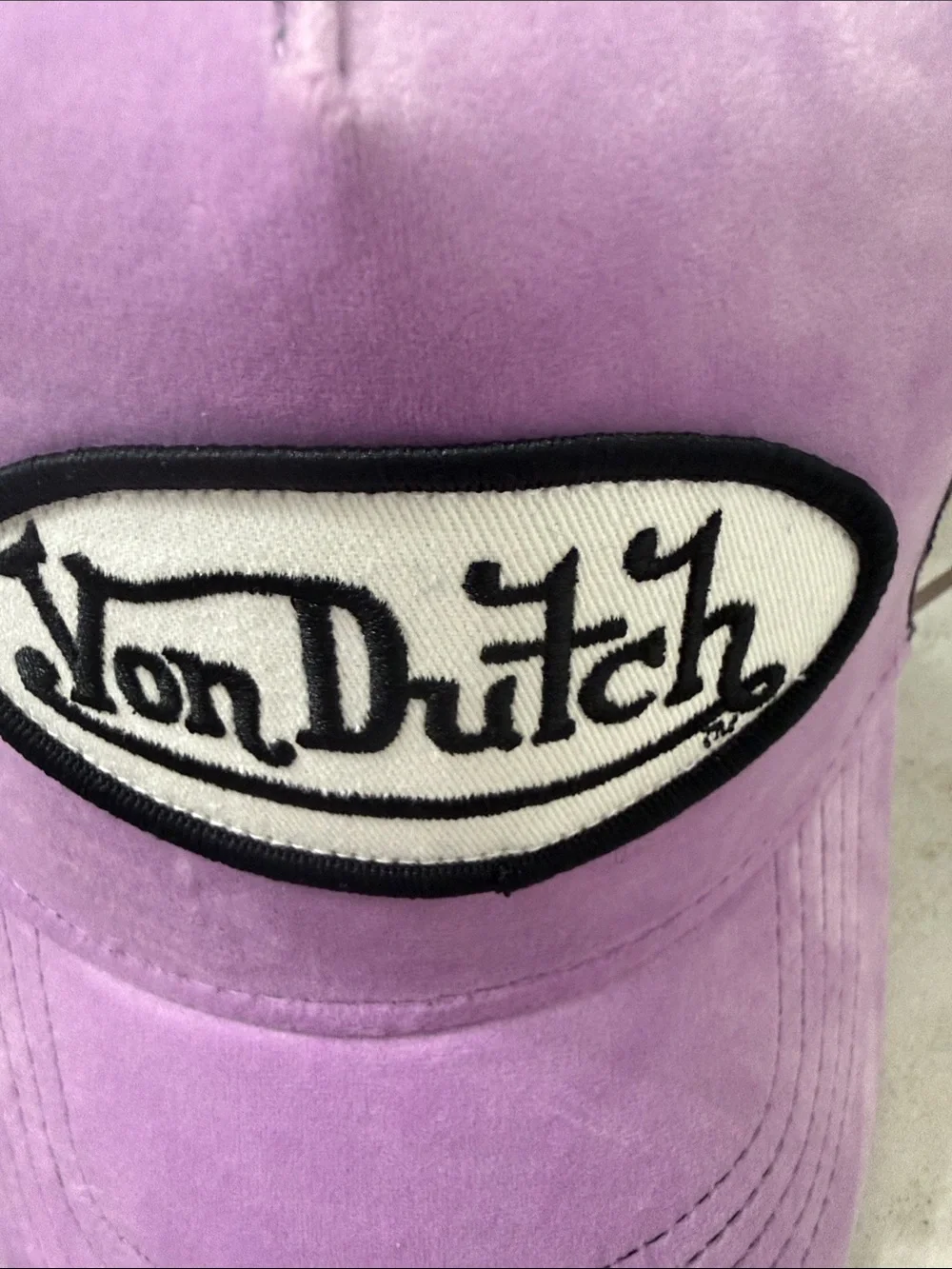 Von Dutch Lavender & Black Mesh Logo Cap nwt ..one size …unisex